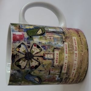 Vintage Girl Coffee Mug Where There Is Peace You Will Find Balance